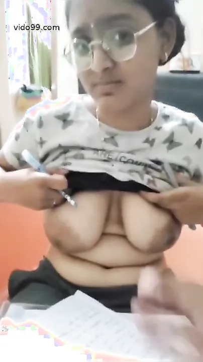 Pervy Indian Tutor Fondling Bashful Student's Juicy Breasts During Private Lesson