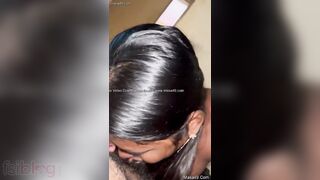 Sucking Lover's Big Dick, Lankan Girl's Steamy Oral Pleasure Moment