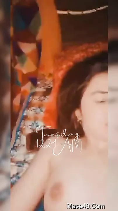 Romantic Paki Couple Engaging in Passionate Romance and Big Boob Sucking