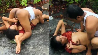 Engaging in Intense 69 Pose Outdoors, Bengali Village Lovers Sucking and Licking