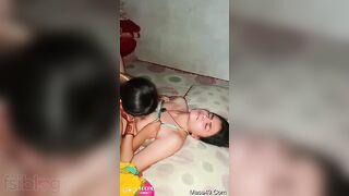 Playful Paki Lesbians Exploring and Fingering Each Other Intensely