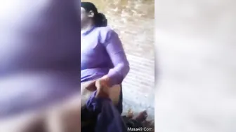 Devoted Paki Spouse Revealing Breasts While Performing Oral Acts