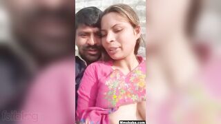 Paki Duo Sharing Romantic Moments with Boob Pressing in Heated Foreplay