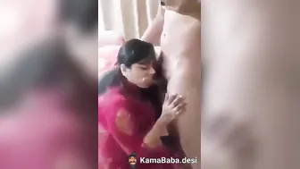 Indian Milf Sucking Her Husband Friend Big Hard Cock