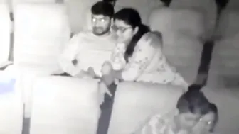 Naughty Couple Sucking And Pressing Boobs In Theater
