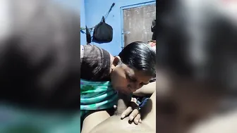 Indian Mature Wife Giving Her Man A Sloppy Blowjob