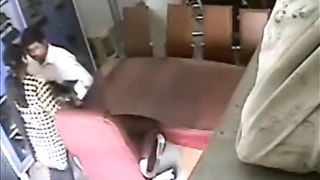 Hidden web camera catches school teacher having enjoyment with her colleague