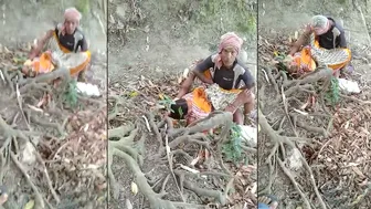 Mature Indian Couple Caught Fucking Outside In Public