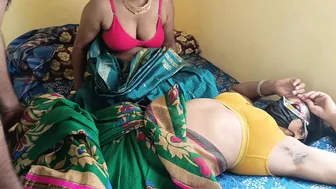 Desi Threesome With Two Sluts Getting Fucked Together