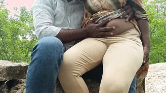 Sitting Outside And Banging His Stepsister Really Hard