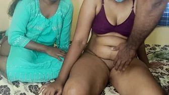 Desi Wife Sharing Bed With Two Men Enjoying Threesome