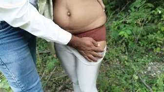 Couple Fucking Hard In The Dark Jungle Outdoors Now
