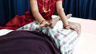 Indian Aunty Giving Handjob Making Him Cum Hard Now