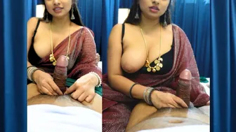 Indian Gf Giving Handjob In Saree Amateur Bedroom Scene