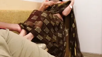 Wife In Saree Kissing Passionately While Getting Banged