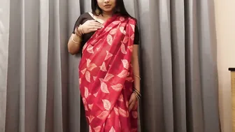 Big Ass Aunty Riding Cock While Wearing Desi Saree