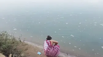 Village Wife Bathing Naked In River Caught On Camera