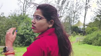 Desi Girlfriend Getting Her Boobs Pressed In Forest