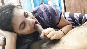 Mom Giving Her Stepson Sloppy Blowjob At Home Today