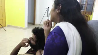 Maid Enjoying Hot Sex With Boss While Watching Television