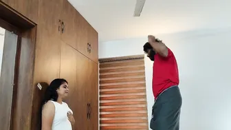 Housewife Fucking Electrician While Alone At Home Cheating