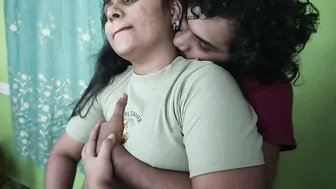 Indian Couple Kissing Ass And Pressing Boobs Under Her Skirt