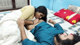 Kerala Couple Blowing And Licking In Traditional Saree Attire