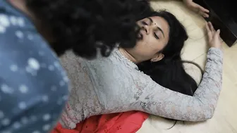 Hungry Boyfriend Licking Her Wet Pussy Under Her Skirt