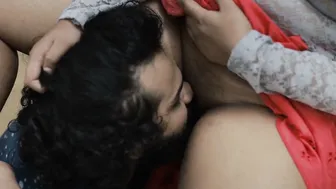 Hungry Boyfriend Licking Her Wet Pussy Under Her Skirt