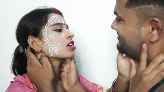 Married Couple Celebrating Wedding Night Fucking Hard