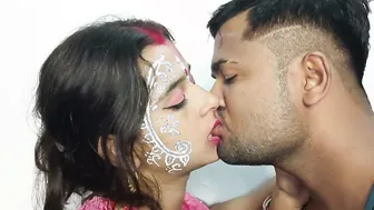 Married Couple Celebrating Wedding Night Fucking Hard