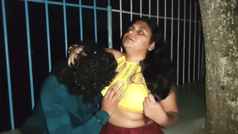Indian Couple Having Risky Sex By The River At Night