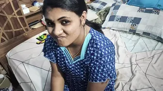 Lazy Indian Wife Fucking Husband Talking Dirty In Bed