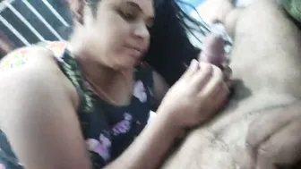 Horny Desi Wife Giving Sloppy Blowjob To Her Lover