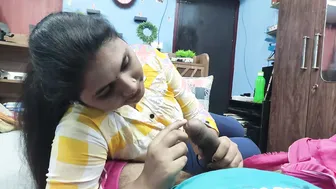 Hot Desi Teacher Giving Blowjob to Her College Student