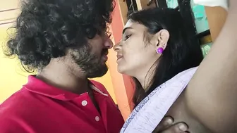 Blindfolded Wife in Saree Tied Up and Dominated Roughly