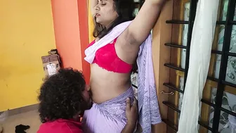 Blindfolded Wife in Saree Tied Up and Dominated Roughly