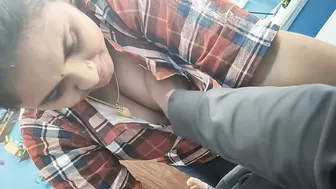 Desi GF Giving Sloppy Blowjob Before Riding His Big Dick