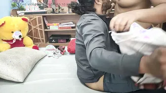 Desi GF Giving Sloppy Blowjob Before Riding His Big Dick