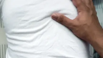 Step Sister Spreading Pussy Getting Rubbed With His Dick