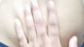 Step Sister Spreading Pussy Getting Rubbed With His Dick