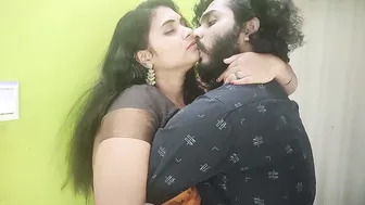 Amateur Desi Couple Making Out Kissing in Saree Closeup