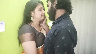 Amateur Desi Couple Making Out Kissing in Saree Closeup