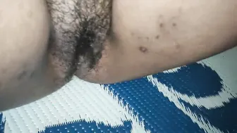 Fingering My Hairy Desi Girlfriend's Wet Pussy Closeup