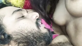 Indian Wife Riding Husband While He Sucks Her Big Tits