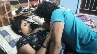 Wife Getting Her Boobs Sucked At Night In Bedroom