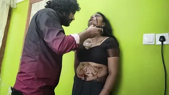 Girlfriend Getting Chocolate Licked From Her Body Parts