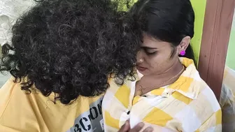 Girlfriend Opening Shirt Revealing Red Bra For Kissing