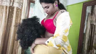 Girlfriend Opening Shirt Revealing Red Bra For Kissing