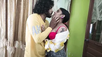 Girlfriend Opening Shirt Revealing Red Bra For Kissing